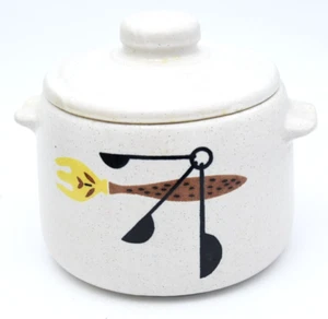 Vintage Ceramic Stoneware Bean Pot Lid West Bend Pottery USA MCM Cook Serve 7" - Picture 1 of 5
