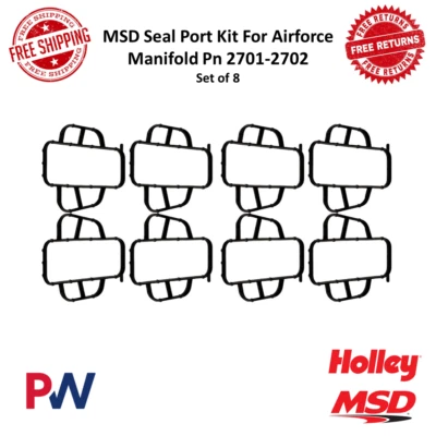 MSD Replacement Seal Port Set of 8 Kit Black For Airforce Manifold PN 2701-2702 - Image 1 of 4
