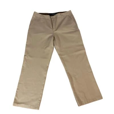 ONeill Mens Khaki Flat Front Button Closure Slacks Pants Size 36 - Image 1 of 4