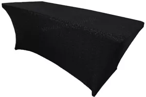 Wedding Linens Inc. 6 Ft Rectangular Banquet Spandex SEQUIN Table Covers - Picture 1 of 22