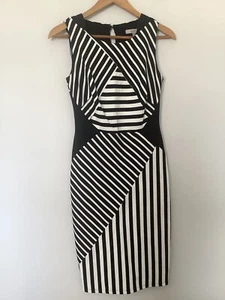Pepperberry Size 8 Curvy Really Curvy Stripe Bodycon Dress - Picture 1 of 11