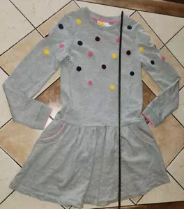 Mini Boden Grey Polka Dot Long Sleeve Sweatshirt Sweater Dress Size 11-12Y NWOT - Picture 1 of 11