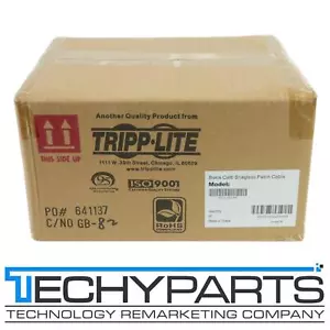 Lot of 100 Tripp Lite Cat6 Gigabit Snagless UTP Ethernet Cable 6in (.15m) Black - Picture 1 of 4