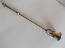 VINTAGE INDIA BRASS CANDLE SNUFFER WITH TWISTED LOOP