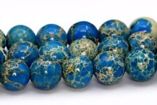 4MM Hawaii Blue Sea Sediment Imperial Jasper Beads Round Gemstone Loose Beads