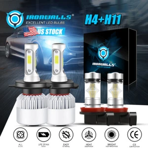Combo H4+H11 Hi-Lo Beam Fog LED Headlight Bulb 6000K for 2012-2015 Toyota Tacoma - Foto 1 di 12
