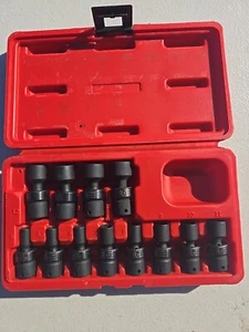 Sunex 1/4" Dr. 12 Pc. Metric Universal Impact Socket Set - Picture 1 of 3