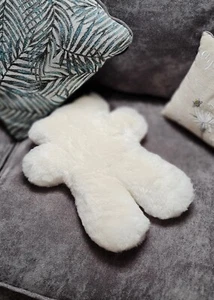 Lujo Nueva Zelanda Piel de Oveja Oso de Peluche En forma de Botella de Agua Caliente Cubierta y Botella - Imagen 1 de 9