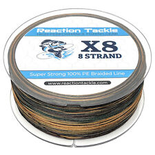 Reaction Tackle Pro Grade 8 Strand Braided Fishing Line Saltwater or Freshwater