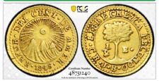 COSTA RICA. Central American Republic. 1/2 Escudo GOLD, 1848-CR JB. PCGS AU