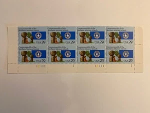 US Plate Block of 8 Stamps #2804 ~ 1993 29¢ Commonwealth North Mariana Islands  - Picture 1 of 2