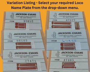 YOU CHOOSE: Jackson-Evans OO Gauge Engraved Loco Name Plates - Bagged - Picture 1 of 17