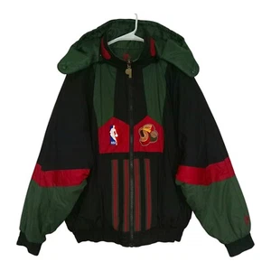 NBA Seattle Sonics Pro Player Puffer Reversable Hooded Mens XXL Jacket - Picture 1 of 10