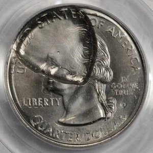 1999 PCGS MS64 Double Struck 25% Indent Pennsylvania Quarter Mint Error Unique - Picture 1 of 4