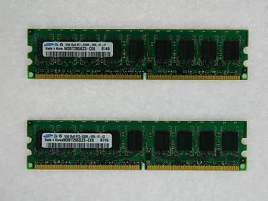 M391T2953EZ3-CE6 2GB 2x1GB DDR2-667 PC2-5300 ECC Desktop PC DIMM Memory 240-pin - Picture 1 of 1