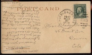 USA Colorado 1911 Pueblo Creede RPO Train Cover Holy Cross 94597 - Bild 1 von 2
