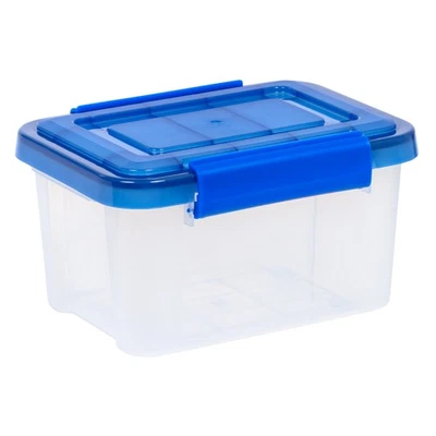 6 Qt. Plastic Storage Bins with Sealed Lids, Clear Gasket Box. - Image 1 of 4