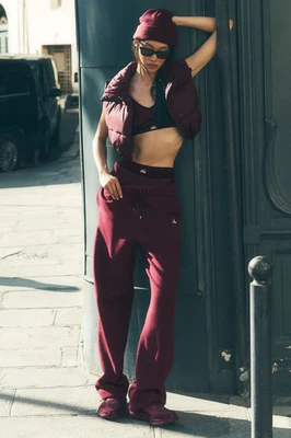 Alo Yoga Accolade Straight Leg Sweatpant Burgundy - Image 1 of 4