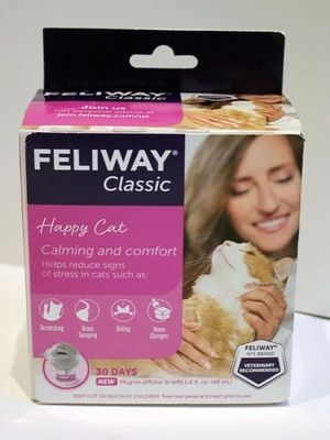 FELIWAY Classic Happy Cat Calming 30 Day Starter Kit, Plug-in Diffuser & Refill - Image 1 of 4