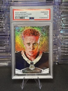 2024 PANINI MOSAIC MICRO MOSAIC #MMSRR SPENCER RATTLER ROOKIE RC PSA 9 - Picture 1 of 2