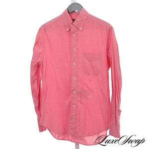 Gitman Bros Vintage Made in USA Strawberry Pink Lightweight Chambray Shirt M #10 - Picture 1 of 6