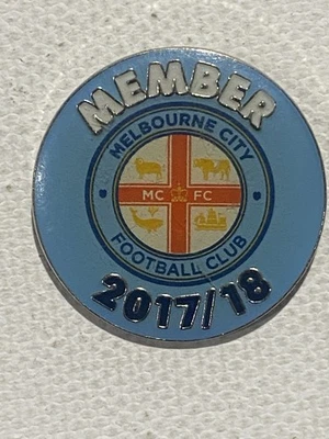Vintage Souvenir Pin Badge Melbourne City Football Club MCFC  Soccer Member - image 1 of 2