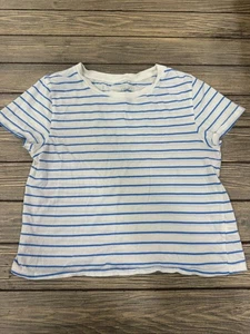 Universal Thread Womens Striped T-Shirt Blue & White Small - Picture 1 of 4