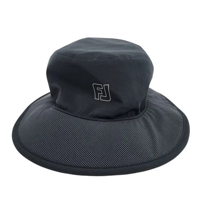 Sombrero de cubo de golf FootJoy serie Hydro impermeable pequeño/mediano negro Foto 1 de 4
