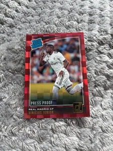 2018 Panini Donruss Vinicius Junior Vini Jr Rated Rookie Red Press Proof RC - Picture 1 of 2