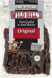 Wild Bill’s Hickory Smoked Beef Jerky Pieces 16 Ounce Pack - Picture 1 of 1