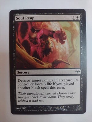 MTG Magic The Gathering Card Soul Reap Sorcery Black Eventide - Image 1 of 2