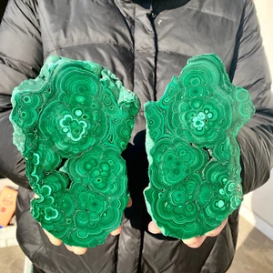 3,44 Pfund natürliche seltene Malachit geschnitzte Schmetterlingsflügel, Kristallflügel Reiki - Bild 1 von 16