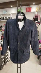 GIACCA DIMENSIONE PELLE Uomo Man Pelle Blu VINTAGE tg M MON1488LZ - Imagen 1 de 6