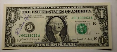 F-1915 J FRN 1988-A Kansas City $1.00 Bill Autograph By the U.S. Mint Director. - Image 1 of 4