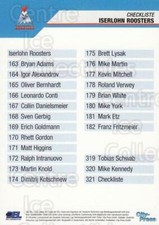 2004-05 German DEL #321 Iserlohn Roosters, Checklist
