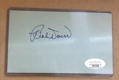 Bobby Doerr HOF Signed 3x5 Index Card Cut Boston Red Sox JSA CERTIFIED AUTOGRAPH - Image 1 of 4