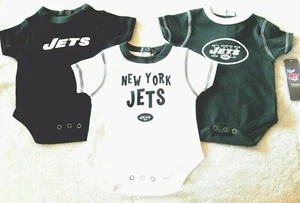 JUEGO DE TRAJES DE FÚTBOL AMERICANO ALGODÓN TALLA INFANTIL 6-9M NFL NUEVA YORK JETS NUEVOS CON ETIQUETAS - Imagen 1 de 1
