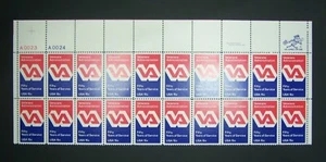 Scott # 1825, US strip of 20, 15 cent, Plate/ Zip Block, Veterans Administration - Picture 1 of 1