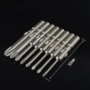 10Pc PH0 PH1 PH2 Phillips Head Screw Bit Set Impact Driver Drill 5mm Round Shank - Picture 1 of 42