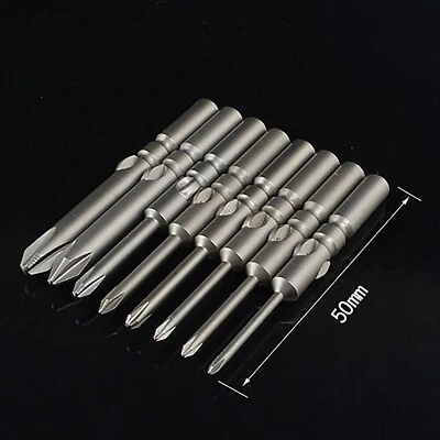 10Pc PH0 PH1 PH2 Phillips Head Screw Bit Set Impact Driver Drill 5mm Round Shank - Image 1 of 4