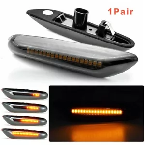 2pcs LED Dynamique Clignotants Repetiteur Smoke Pour BMW E90 E91 E92 E93 E46 MS - Bild 1 von 10