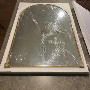 Gold Arched Mirror 24x36 Inch, Arched Wall Mirror for Bathroom, Arch Bathroo... - Picture 1 of 7
