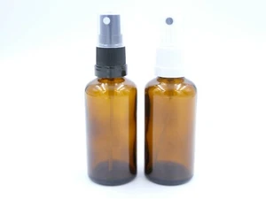 50ml Amber Glass Bottles with Tamper Evident Atomiser Spray Cap 88pcs - Picture 1 of 8