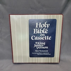 Holy Bible on cassette king james version new testament steve johnston - Picture 1 of 6