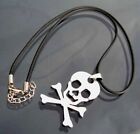Chain Skull Necklace Jewelry Necklace 50cm Black Skull Stainless Steel K645