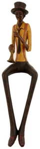Jazz Musician Trumpet Player Sitting 39cm Tall - Collect The Set - Brand New - Picture 1 of 4