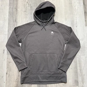 Burton Crown Hoodie Grey Bonded Fleece Pull Over Waterproof Ski Snowboard Mens M - Picture 1 of 4