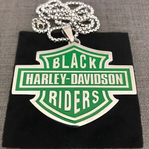 Harley davidson pendant new design  high quality GREEN logo with chain