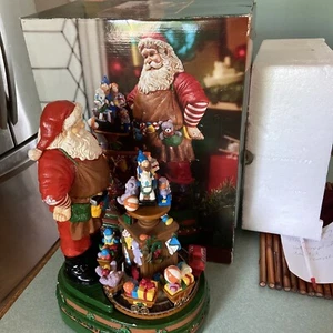 Collector's Edition Santa's World Revolving Workshop Animated & Musical Orig Box - Picture 1 of 13