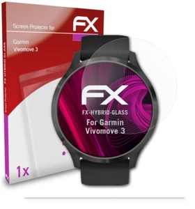 atFoliX Película Vidrio para Garmin Vivomove 3 9H Armadura protectora - Zdjęcie 1 z 5